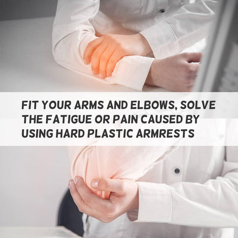 Ergonomic Memory Foam Armrest Pads for Office Chair Comfy Armrest Covers for Elbows and Forearms Pressure Relief Armrest Pillow Pads for Gaming Ch...