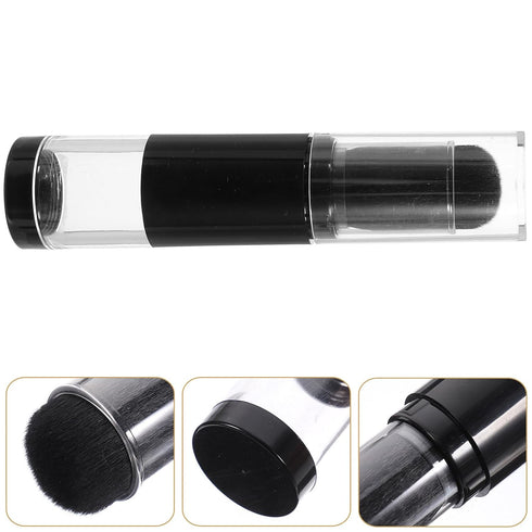 Operitacx Refillable Makeup Brush Powder Brush with Refillable Loose Powder Bottles Jar Reusable Brush Applicator for Loose Powder Blush Talcum Hi...