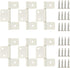 Three Leaf Non-Mortised Hinge for Mobile Home & RV Interior 6 Packa White Door Hinges with Screws...