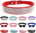 Rhinestone Dog Collar with Full Dazzling Crystals, Soft Suede Leather Collar Dog Cat Puppy Gift Girl, Cute Collar Studded Sparkling Diamonds for S...