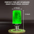 Hompavo ?Upgraded? LED Flame Light Bulbs, Green Flickering Light Bulbs with Upside Down Effect, E26 Flame Bulb for Home Halloween St. Patrick's Da...