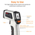 Infrared Thermometer, Laser Temperature Gun for Cooking, Non Contact Temp Gauge, Adjustable Emissivity IR Thermometer Heat Temperature Reader Gun ...
