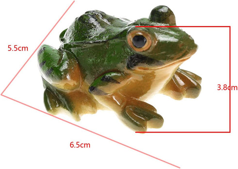 SING F LTD 2pcs Resin Frog Statue Animal Sculpture Indoor Outdoor Decor for Garden Patio Yard Micro Fairy Garden Ornaments and Flower Pots...