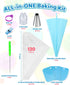 150 Pcs Piping Bags and Tips Set, Cakes Decorating Kit Supplies with 120 Pcs 12 Inch Piping Bags, 1 Reusable Pastry Bags, 18 Tips, 2 Couplers, 2 B...