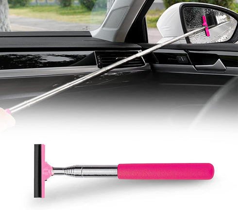 Car Rearview Mirror Wiper, Car Rearview Mirror Mini Telescopic Auto Squeegee, Retractable Auto Glass Squeegee, Multifunctional Car Window Wiper, U...