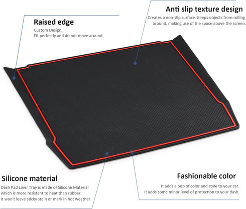 Auovo Dashboard Mat Compatible with Subaru Crosstrek Accessories 2018-2023 Forester 2019-2024 XV Impreza 2018-2023 Car Interior Silicone Dash Pad ...