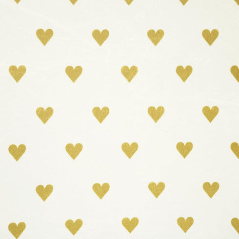 Lush Decor Baby Boho Metallic Hearts Allover Hearts Soft & Plush Changing Pad Cover, 32" x 16" x 5", White & Gold...