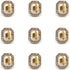 Emerald Cut Citrine Rhinestone Sewing Shank Buttons 20 Pcs - 12X10mm, 1/2"...