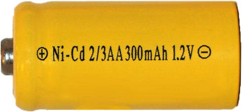2/3 AA NiCd Button Top Battery (300 mAh) (2)...