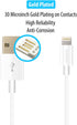 HomeSpot 8pin to USB Cable Charging Cord 6.6 Feet 2m Extra Long Compatible with iPhone X / 8/8 Plus / 7/7 Plus / 6/6 Plus iPad Air/Air 2 / Pro (3 ...