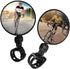 2 Pcs Bike Mirror, Bicycle Cycling Rear Mirror Rotatable Handlebar Convex Mirror Adjustable 360 Degree Rearview Bicycle Mirrors Shockproof Wide An...