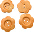 20pcs 38mm Brown Black Flower Shape 2 Hole Decorative DIY Wood Button for Handmake Scrapbooking Crafts Clothing Button PT2384...