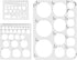 3pcs Circle Templates for Drafting, 3 Size Clear Circle Stencils for Drawing Flexible Multifunctional Round Geometric Ruler Plastic Circle Tracer ...