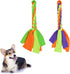 2 Pack Dog Fleece Rope Toy Dog Flirt Pole Replacement Toys to Chase and Tug Interactive Dog Toys with Chewing Rope Pet Braided Rope Tether Lure To...