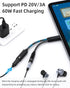 Samsung Galaxy S24 Headphone Adapter, 2 in 1 USB C to 3.5mm Audio Adapter & 60W Fast Charging Dongle Compatible with Pixel 7Pro/6/6Pro/5/4XL, Gala...
