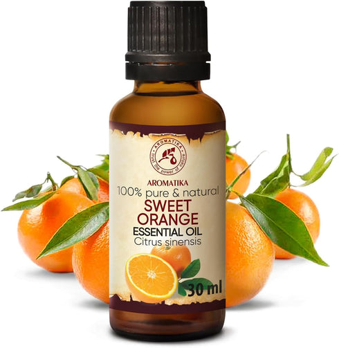 Orange Essential Oil 1.0 Fl Oz (30ml) - Citrus Sinensis - Brazil - 100% Pure - for Good Sleep - Beauty - Bathing - Body Care - Wellness - Cosmetic...