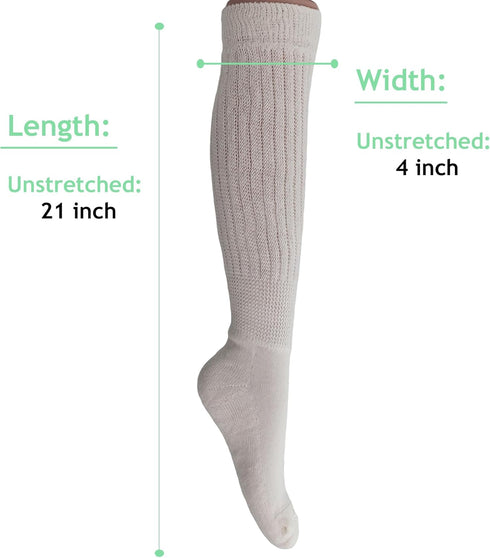 AWS/American Made Slouchy Scrunch Cotton Slouch Socks for Women Shoe Size 5 to 10...