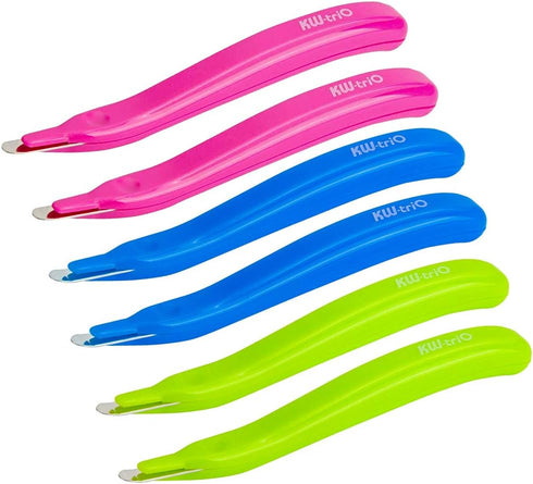 Staple Remover Professional Magnetic Easy Staple Removers Tool 6 PCS Blue Green Pink Multicolor Staple Puller Remover Staple Pullers for Office, S...