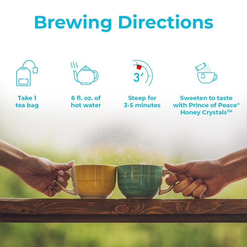 Prince of Peace Organic White Tea, 20 Tea Bags – 100% Organic White Tea – Unsweetened White Tea – Lower Caffeine Alternative to Coffee – Herbal He...