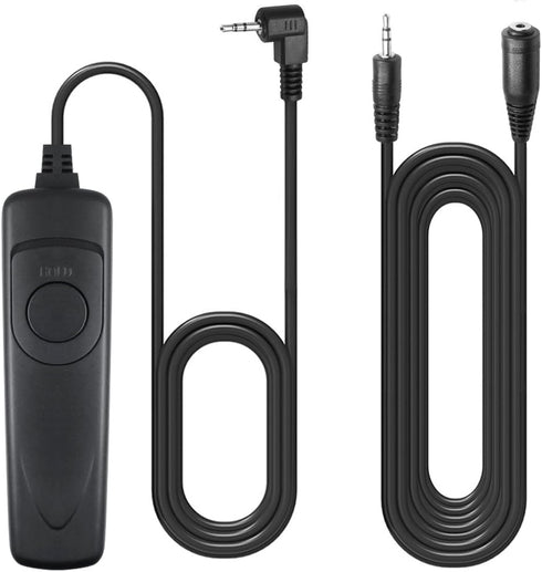 3.3ft Shutter Release Remote Control with 11.4ft Extension Cable 2.5mm, AFUNTA RS-60E3 Wired Remote Control Switch Cord Replacement Compatible 70D...