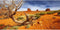 AWERT 24x12 inches Reptile Habitat Background Orange Desert Terrarium Background Durable Polyester Background...