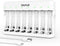 Dlyfull 8 Bay AA AAA Battery Charger with USB-C High-Speed Charging, Independent Slot for 1.2V Ni-MH Ni-CD Rechargeable Batteries, Cable Included....