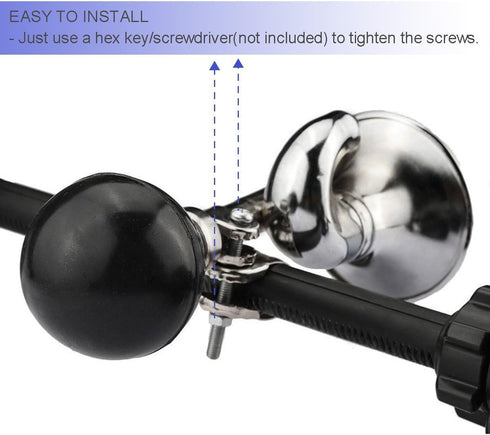 G Ganen Bugle Horn, Chrome Plated w/ Black Bulb...