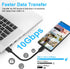 1FT USB C Cable 10Gbps Data Transfer, USB C 3.1 Gen 2 to USB Cable, Type C 3A Fast Charging Cable for iPhone 15, Galaxy S21/S20, Samsung T7, Porta...