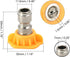 MroMax Pressure Washer Spray Nozzle Tips, 1/4" Stainless Steel, Yellow 2Pcs (15 Degree, 1.6mm Orifice Diameter)...