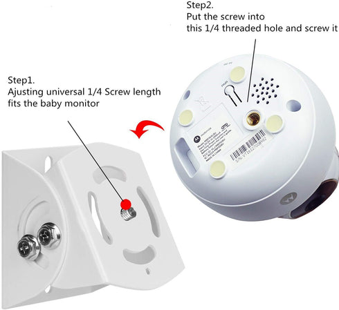 Baby Monitor Wall Mount for Infant Optics DXR-8,Adjustable Angle Mounting Brackets for Motorola,Babysense,HelloBaby and Most Universal Camera Stan...