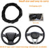 Car Steering Wheel Cover, PU Leather Steering Wheel Protector, Non-Slip Elastic Stretch Breathable, Auto Interior Covering Accessories, Universal ...