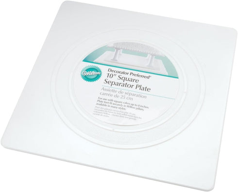 Wilton Decorator Preferred Square Separator Plate for Cakes, 10-Inch...