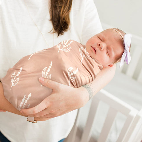 GRSSDER Baby Blankets Super Soft Stretchy Jersey Knit Swaddle Blanket for Girls and Boys, Double Layer Reversible Receiving Blankets 34 x 44, Extr...