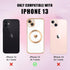 for iPhone 13 Magnetic Case, Luxury Cute Love Heart Design Plating Edge Case with MagSafe for Women Girls Soft TPU Shockproof Full Protective Case...