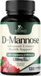 D-Mannose Supplement 1,350 mg with Cranberry & Hibiscus - Effective Fast-Acting, Flush the Impurities for Natural Bladder, Urinary Tract Health Su...