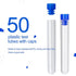 Teenitor 50 Pack Clear Plastic Test Tubes with Blue Caps, 13×78mm, Great for Halloween Party...