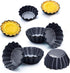 12 Packs Egg Tart Mold, Size 2.6 x 0.9inch, Cupcake Cake Muffin Mold Tin Pan Baking Tool, Carbon Steel...
