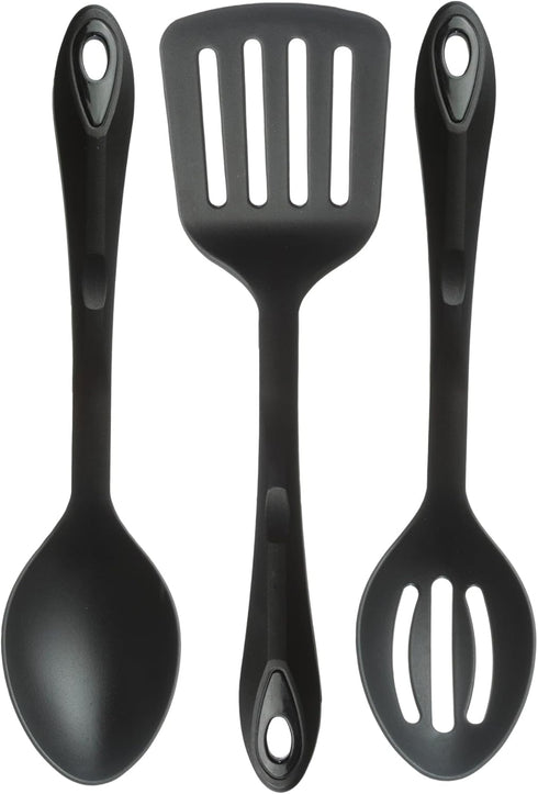 Coghlan's 3-Piece Nylon Utensil Set – Slotted Spoon, Spatula, and Serving Spoon – Heat-Resistant, Lightweight, Durable, and Nonstick-Safe Kitchen ...