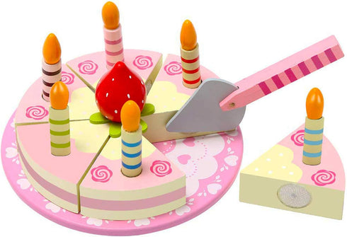 Wooden Play Food Sets for Kids Kitchen,Pretend Play Kitchen Fake Cutting Food Toys,Educational Toy for Toddler Girl 1 2 3 Year Old Birthday Gift (...