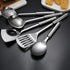 5 PCS Cooking Utensils Set Stainless Steel Kitchen Utensils Gadgets Resistant Cooking Tools Includes Slotted Spoon, Slotted Spatula, Large Spoon, ...