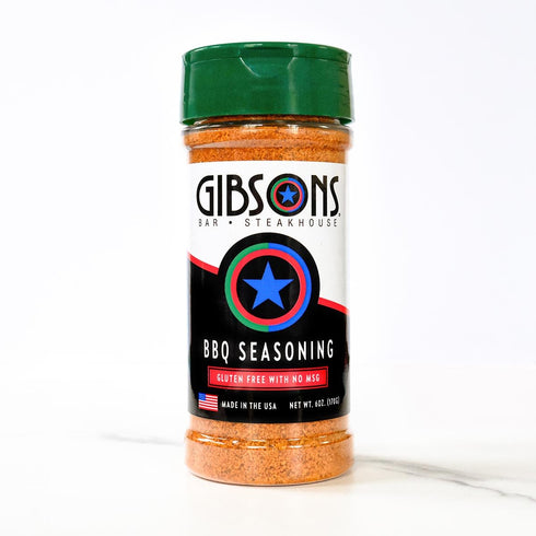 Gibsons Steakhouse BBQ Seasoning (6 Ounce Jar) – Original Cooking & Grilling Blend of Spices & Seasonings (Salt, Paprika, Brown & White Sugar, Gar...
