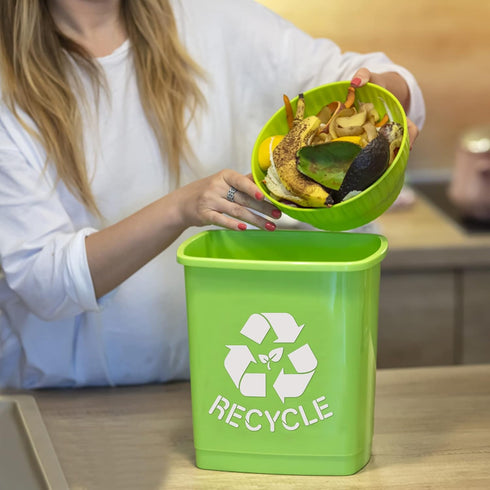 FINGERINSPIRE Recycle Logo Stencil 11.8x11.8 inch Recycle with Text Stencil Reusable Plastic Recycle Sign Stencil with Leaf Pattern DIY Reuse Logo...