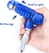 10 IN 1 Ratcheting Multi-Bit Screwdriver Set Magnetic, Adjustable, S2 Steel, Professional Repair Tool Kit with Adjustable Shaft (Blue)...
