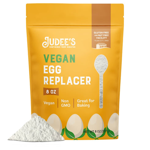Judee's Vegan Egg Replacer Powder - 8 oz - Baking Supplies - Delicious and 100% Gluten-Free - Great for Homemade Treats and Baked Goods - No Unnec...