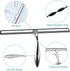 Shower Squeegee for Glass Doors,10-Inch Shower Glass Squeegee, Sliver Shower Squeegee for Shower Doors,Mirror,Windows, with Shower Door Hook and A...