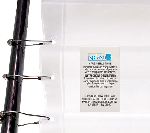 Splash Home Duckies PEVA 4G Shower Liner, Lightweight Shower Curtain Liner with 12 Rustproof Metal Grommet Holes 70” W x 72” H, Waterproof Shower ...