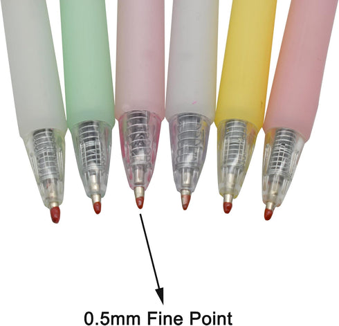 Maydahui 12PCS Fruit Gel Pen Retractable Priting Pens Strawberry Cherry Peach Apple Avocado Pear Fresh Style Black Ink for Girls Students Teens...