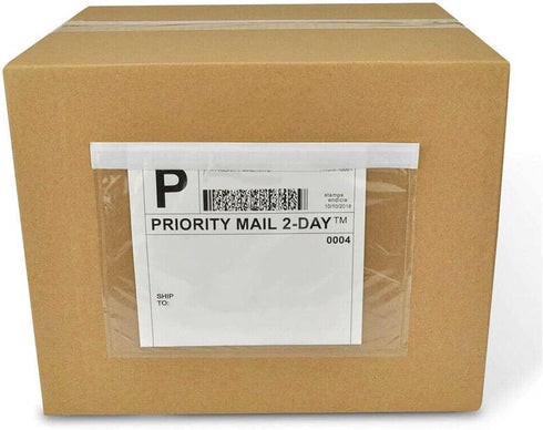 7.5'' x 5.5'' Packing List Pouches, Shipping Label Envelopes Clear Adhesive Top Loading Packing List - 50 Pack...
