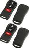 2 Key Fob Keyless Entry Remote Shell Case & Pad fits Nissan & Infiniti...