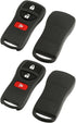 2 Key Fob Keyless Entry Remote Shell Case & Pad fits Nissan & Infiniti...